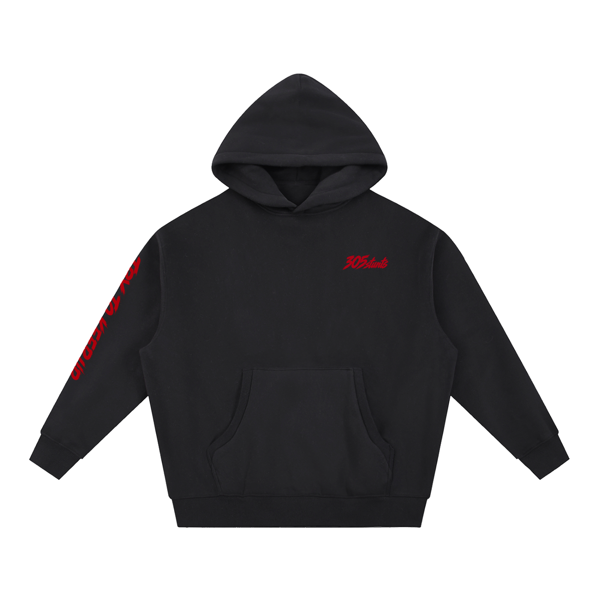 305 Core Hoodie — Black / Red
