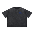305 Voltage Tee — Washed Charcoal / Electric Blue