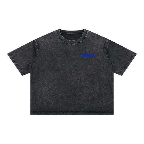 305 Voltage Tee — Washed Charcoal / Electric Blue