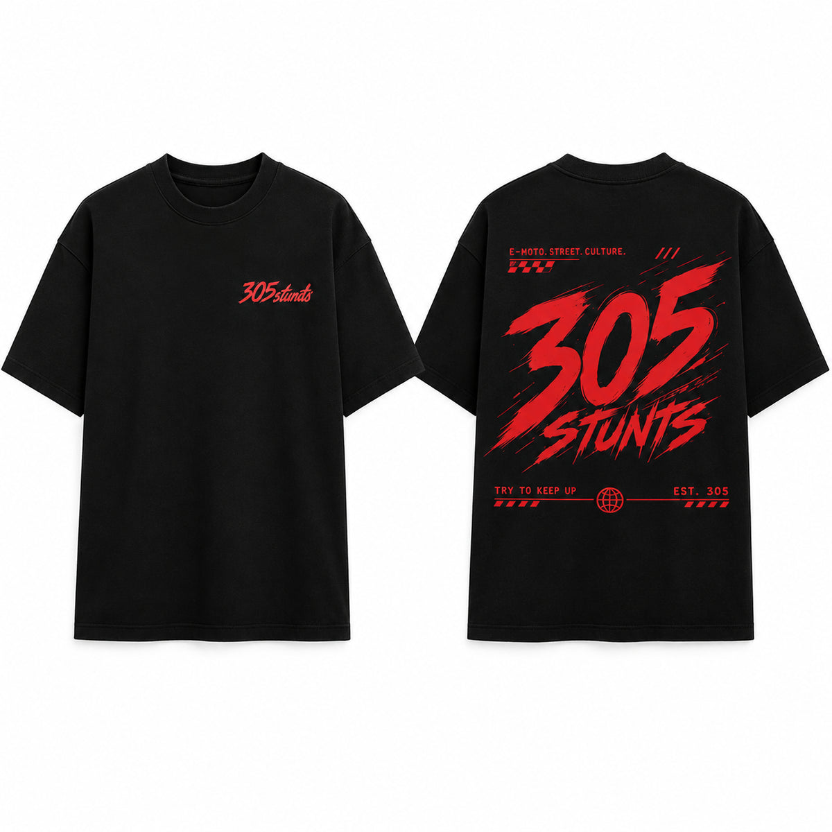 305 Core Tee - Black/Red