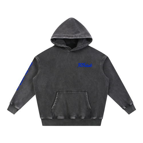 305 Voltage Hoodie — Washed Charcoal / Electric Blue