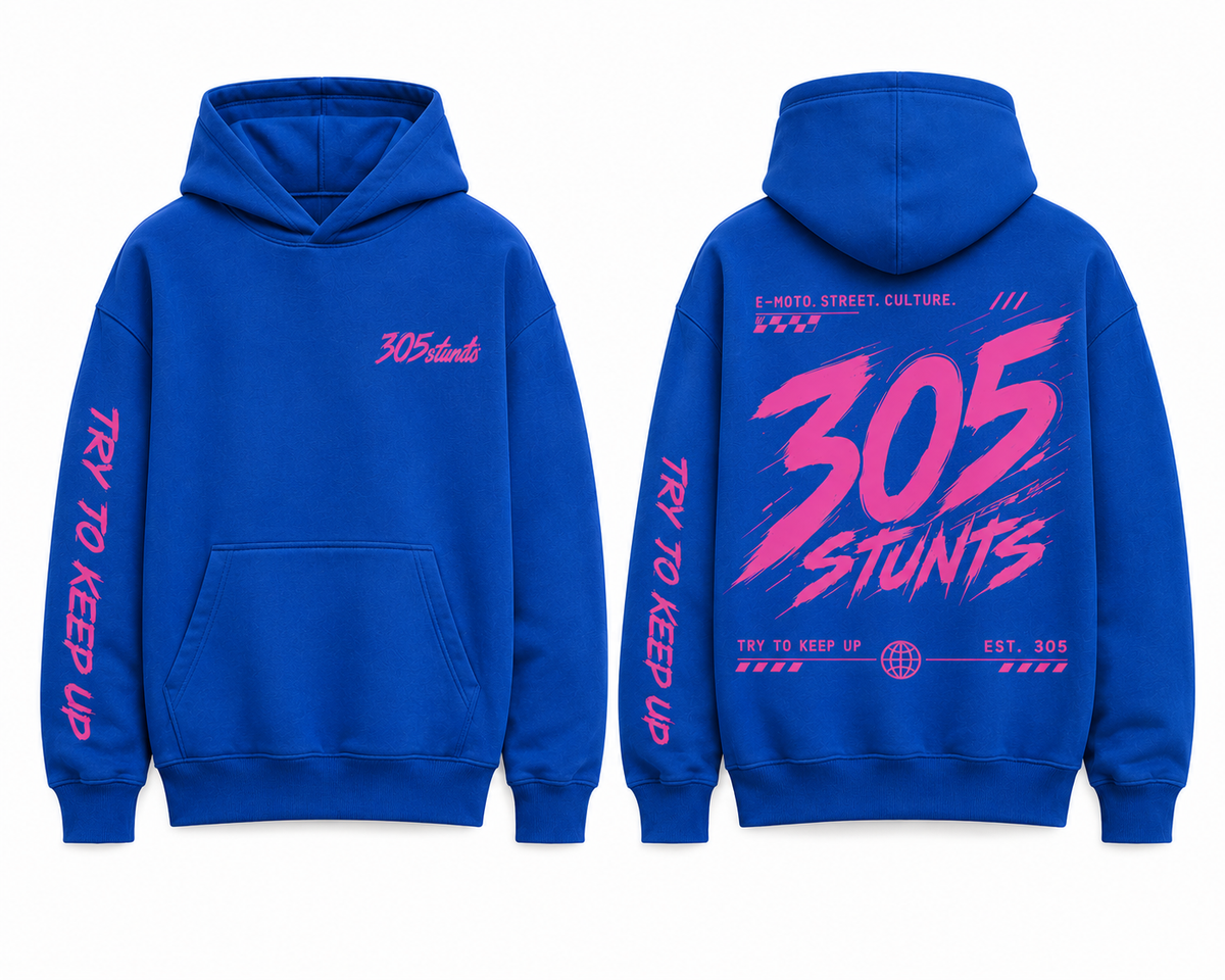 305 Miami Voltage Hoodie — Royal Blue / Pink
